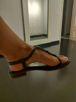 Sandalias de piel negras Talla 41