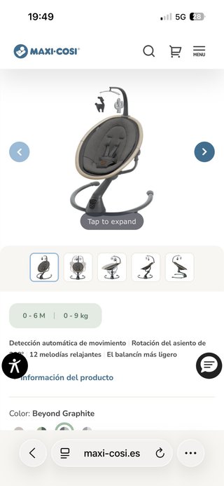 Hamaca Mecedora Eléctrica Maxi-Cosi Cassia
