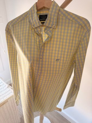 Camisa Sacoor Brothers Cuadro Vichy Azul/Amarillo