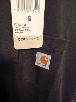 Camiseta Carhartt S/S Pocket T-Shirt Negra Talla S