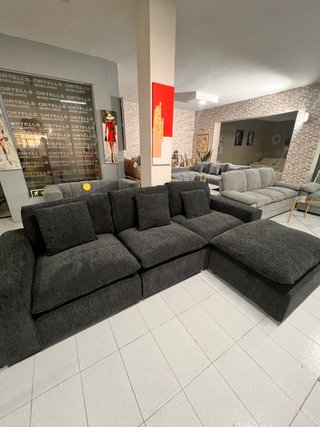 SUPER OFERTA SOFA SOPHIA MODULAR GRIS Y NEGRO