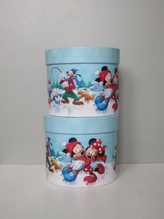 2 Scatole Mickey Mouse Disney 11cm