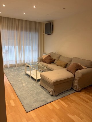 Mesa de centro blanca 2 en 1 con cristal