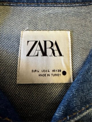 Vestido vaquero Zara doble falda T. L