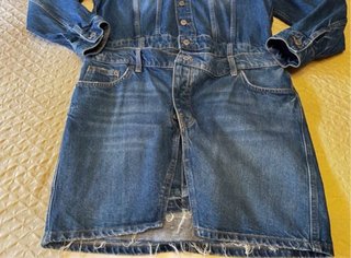 Vestido vaquero Zara doble falda T. L