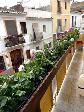 Jardinera larga balcon de Madera