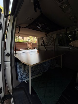 Mueble cama camper T6- estructura madera y colchón