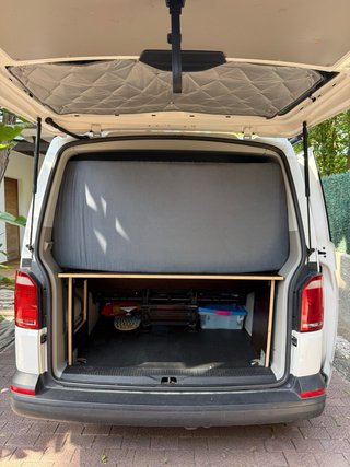 Mueble cama camper T6- estructura madera y colchón