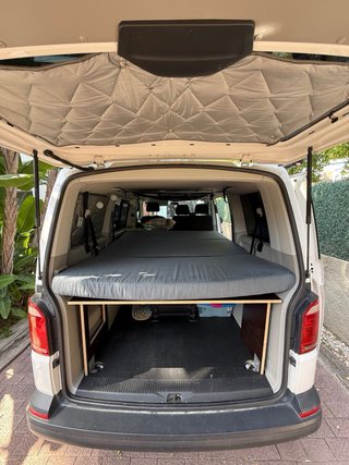 Mueble cama camper T6- estructura madera y colchón