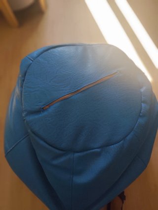 Puff Polipiel Azul