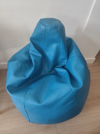 Puff Polipiel Azul