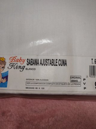 Sábana ajustable cuna Baby King y funda perchero