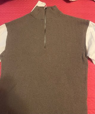 Jersey Zara Mujer Cuello Alto Cremallera M