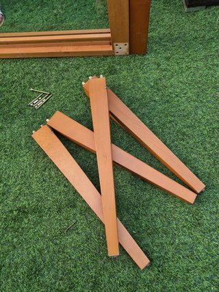 Mesa de comedor extensible de madera y cristal
