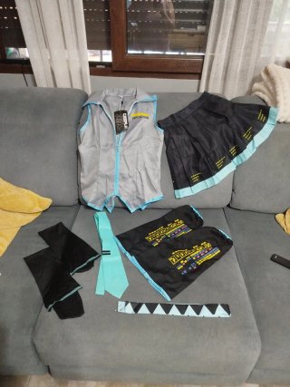Cosplay Hatsune Miku Disfraz Talla M+peluca