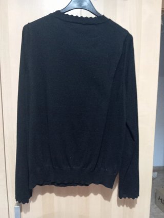 Jersey Mango Negro Punto Fino