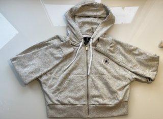 Sudadera Converse gris con cremallera