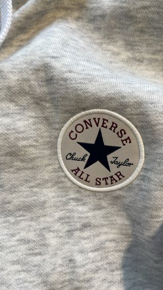 Sudadera Converse gris con cremallera