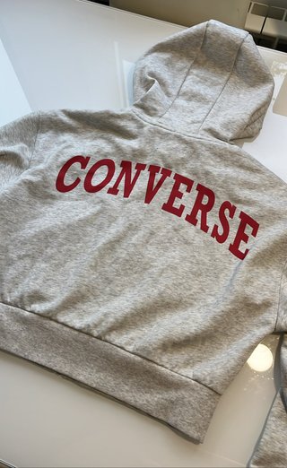 Sudadera Converse gris con cremallera