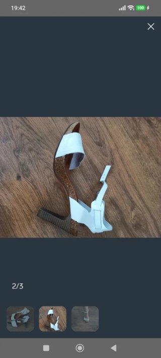 Sandalias tacón blancas