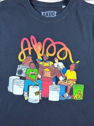Vintage Graphic T-Shirt akoo Black Y2K retro