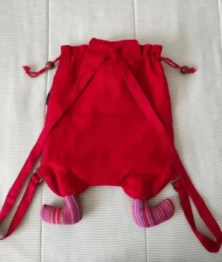 Mochila Búho Patchwork Roja