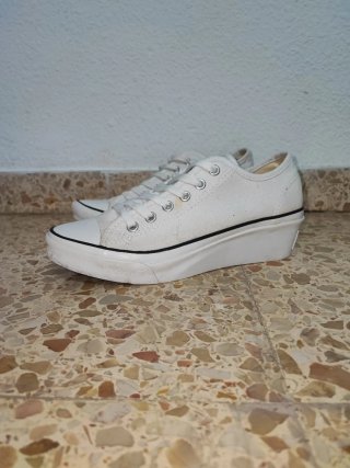 Converse All Star con cuña blancas