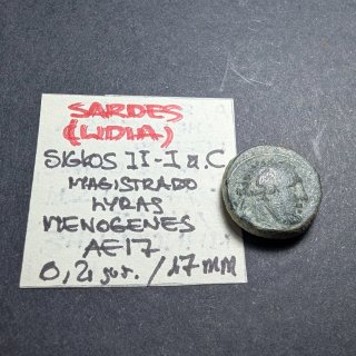 Moneda griega Lidia ( Sardes ) Siglos II-I a.C.