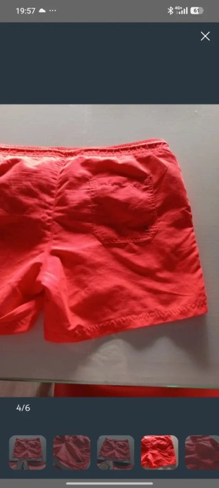 Bañador hombre rojo talla L