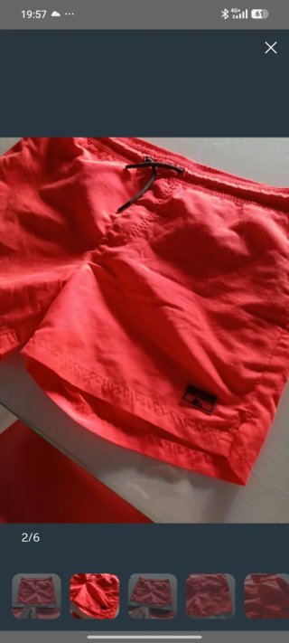 Bañador hombre rojo talla L