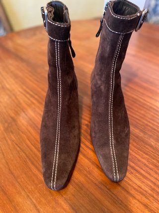 Botines Prada Ante Marrón Talla 36
