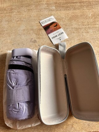 Mini Paraguas Plegable Morado con estuche