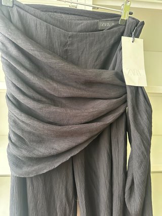 Pantalón Zara S Negro Pañuelo