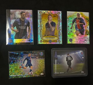 Lote 5 cromos PSG Topps
