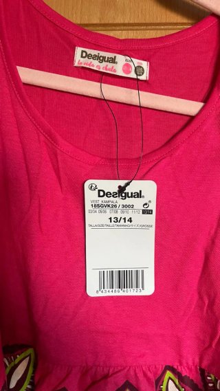 Vestido Desigual rosa estampado