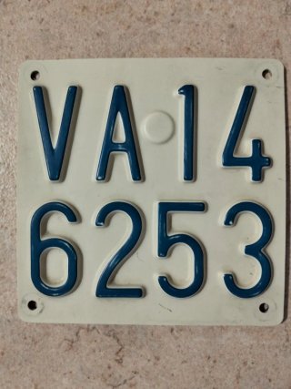 Targa Moto d'epoca VA14 6253