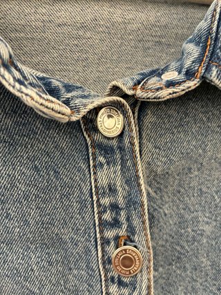 Vestido vaquero Stradivarius manga larga