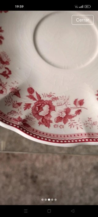 5 Platos Ingleses Irestone Rojos