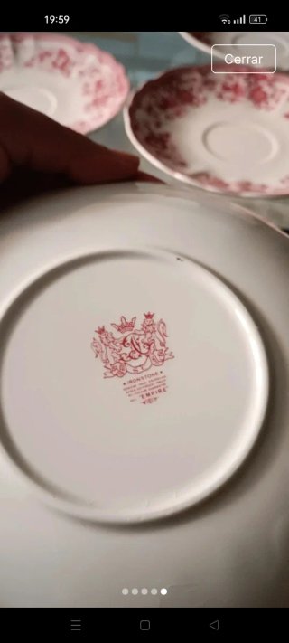 5 Platos Ingleses Irestone Rojos