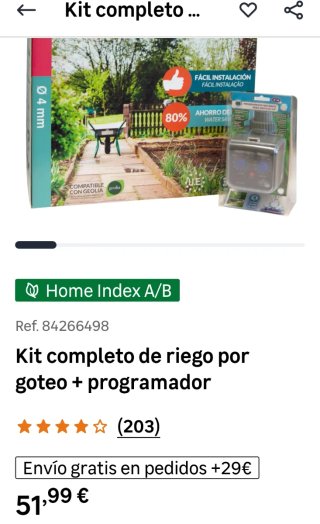 Kit Riego por Goteo Universal Jardín