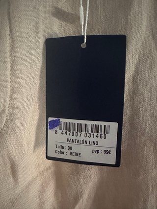 Pantalón Medusa Lino Beige