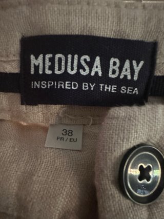 Pantalón Medusa Lino Beige