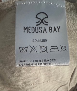 Pantalón Medusa Lino Beige