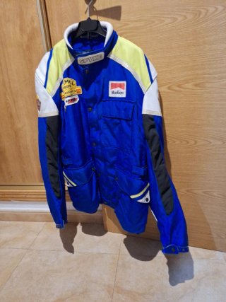 Chaqueta Moto Vintage Spyke azul talla L-XL