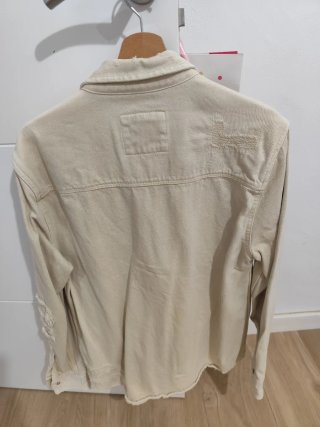 Sobrecamisa Zara Beige Desgastada