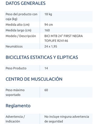 Bicicleta 24' Negra y Naranja Toplife