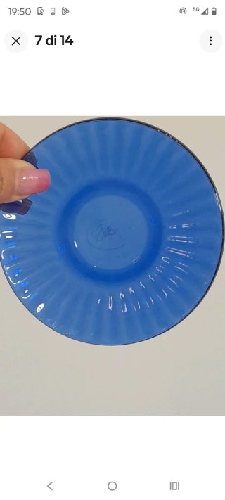 Set Tazzine Caffè Colorex Vetro Blu Cobalto
