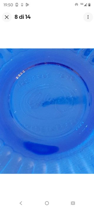 Set Tazzine Caffè Colorex Vetro Blu Cobalto