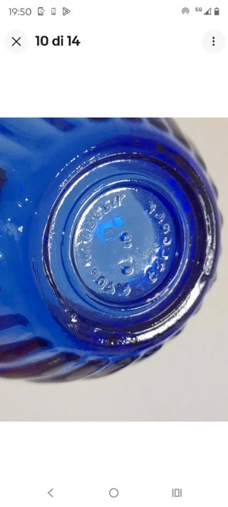 Set Tazzine Caffè Colorex Vetro Blu Cobalto