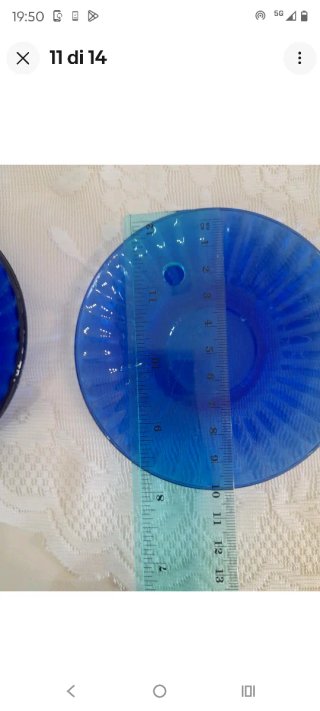 Set Tazzine Caffè Colorex Vetro Blu Cobalto